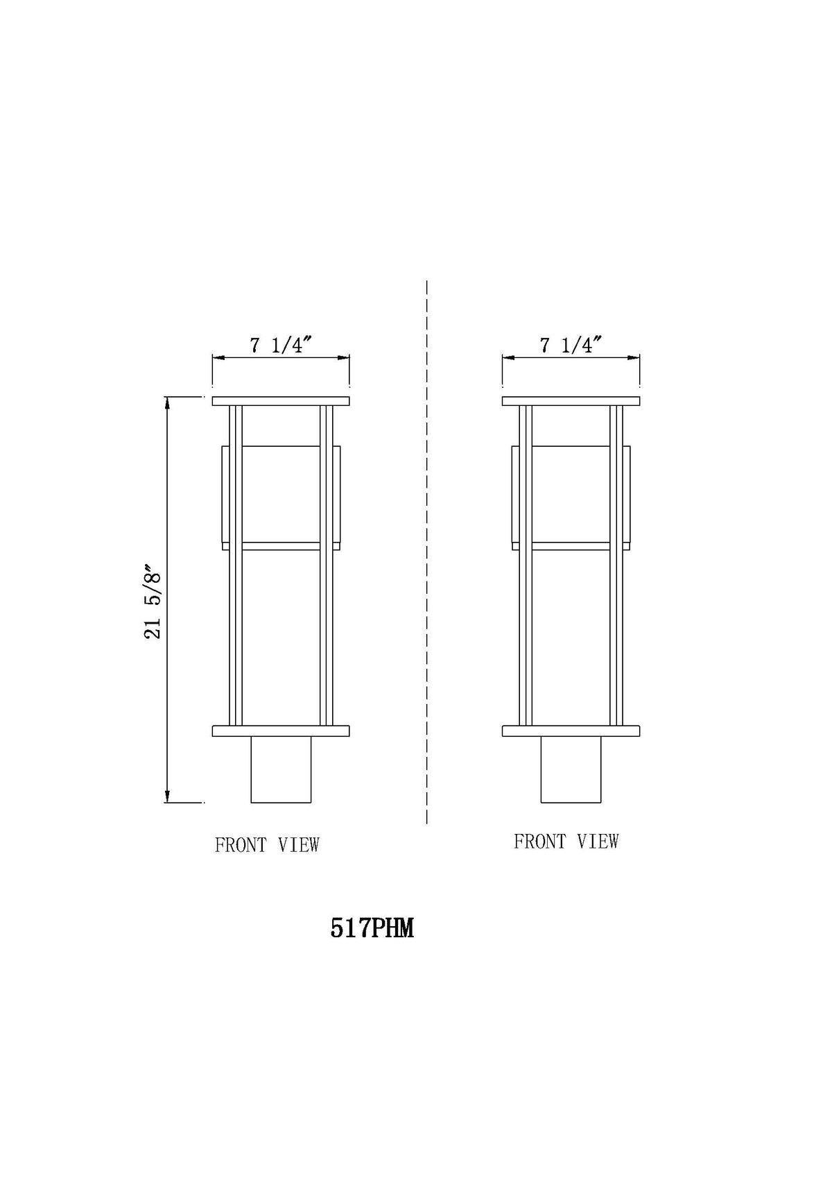 Luca 1 Light Outdoor Post Mount Fixture
