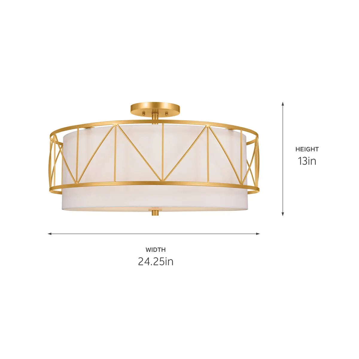 Birkleigh Semi Flush 4Lt