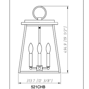 Broughton 12.5-in Outdoor Hanging