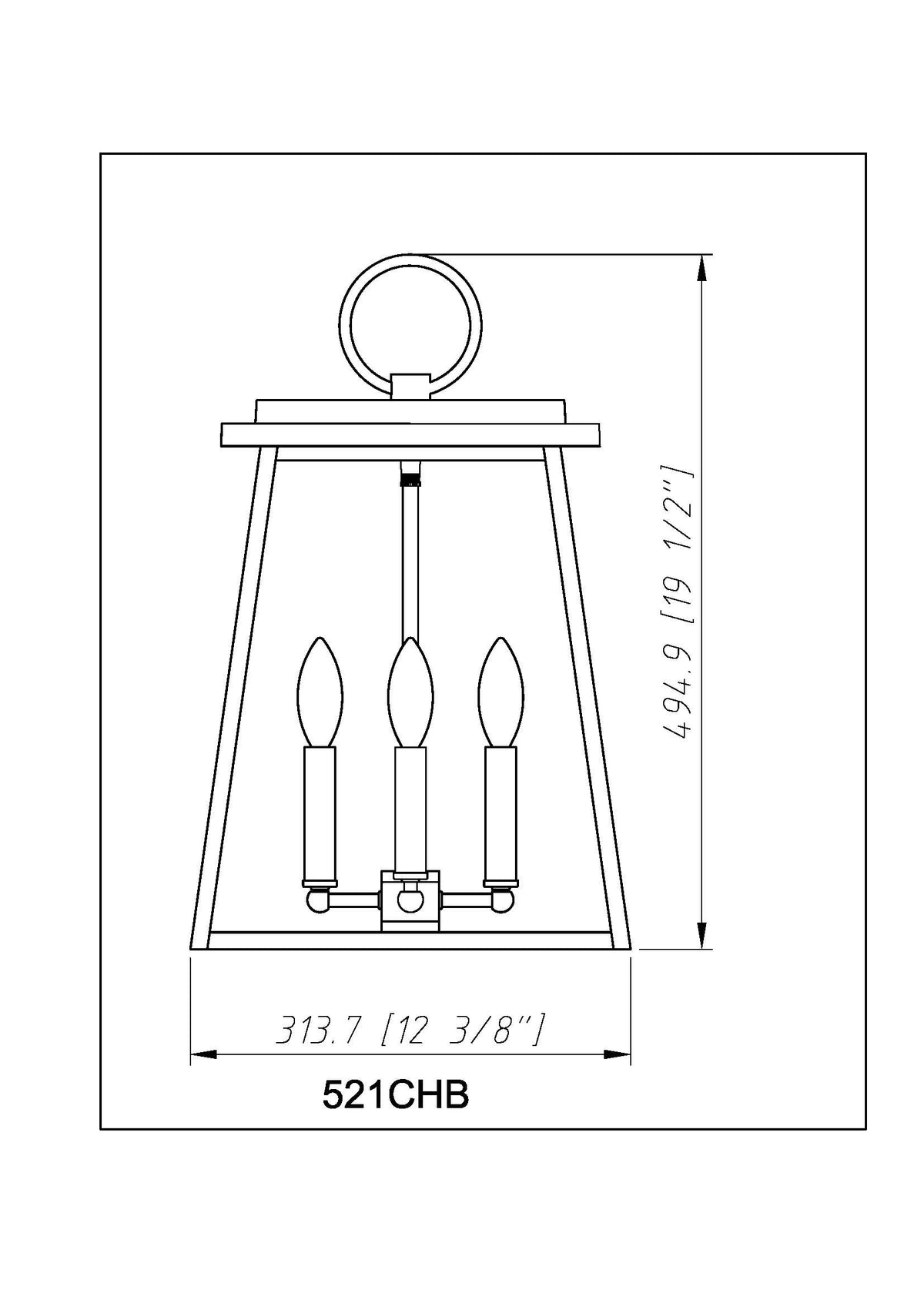 Broughton 12.5-in Outdoor Hanging