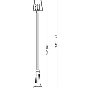 Broughton 4 Light Outdoor Post Mounted Fixture