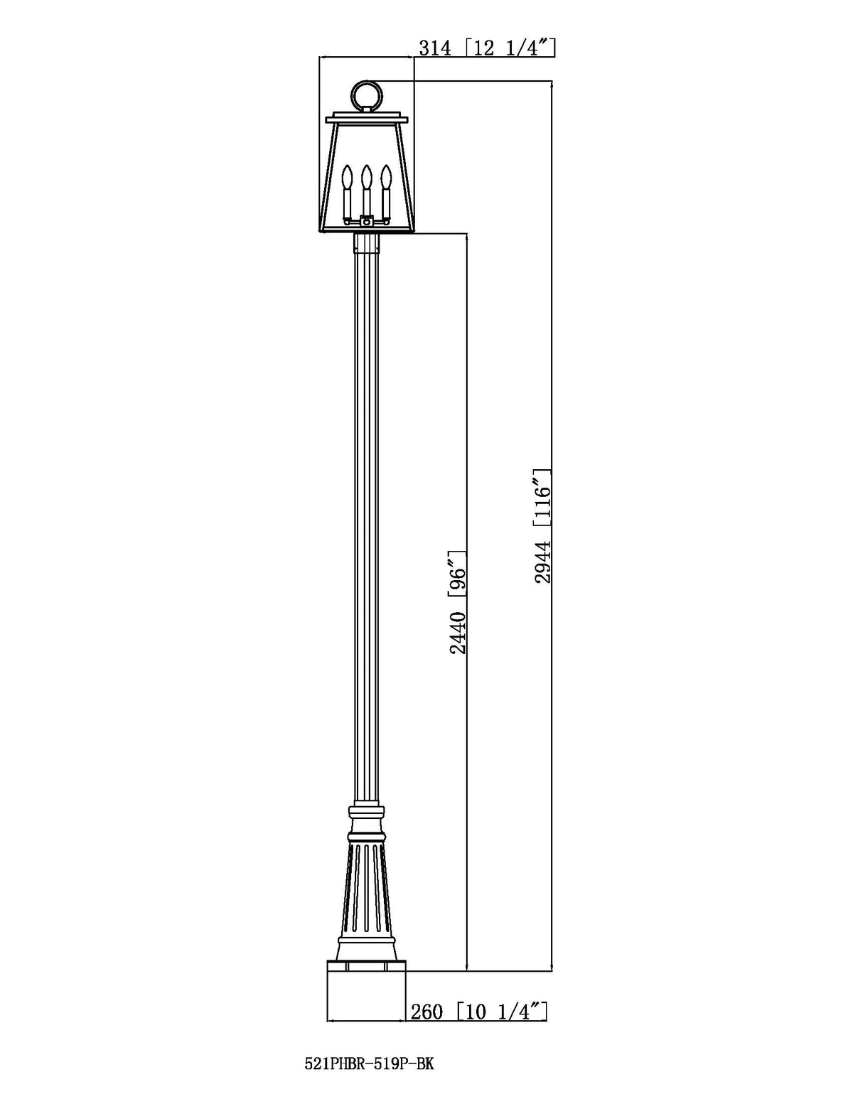 Broughton 4 Light Outdoor Post Mounted Fixture