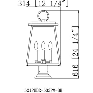 Broughton 4 Light Outdoor Pier Mounted Fixture