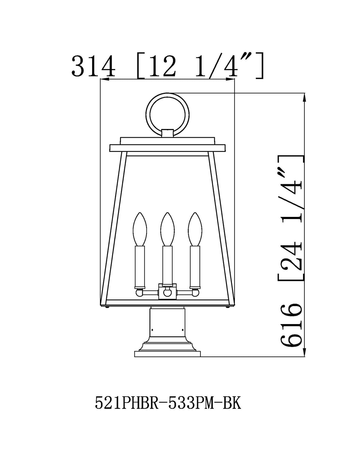 Broughton 4 Light Outdoor Pier Mounted Fixture