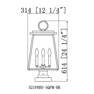 Broughton 4 Light Outdoor Pier Mounted Fixture