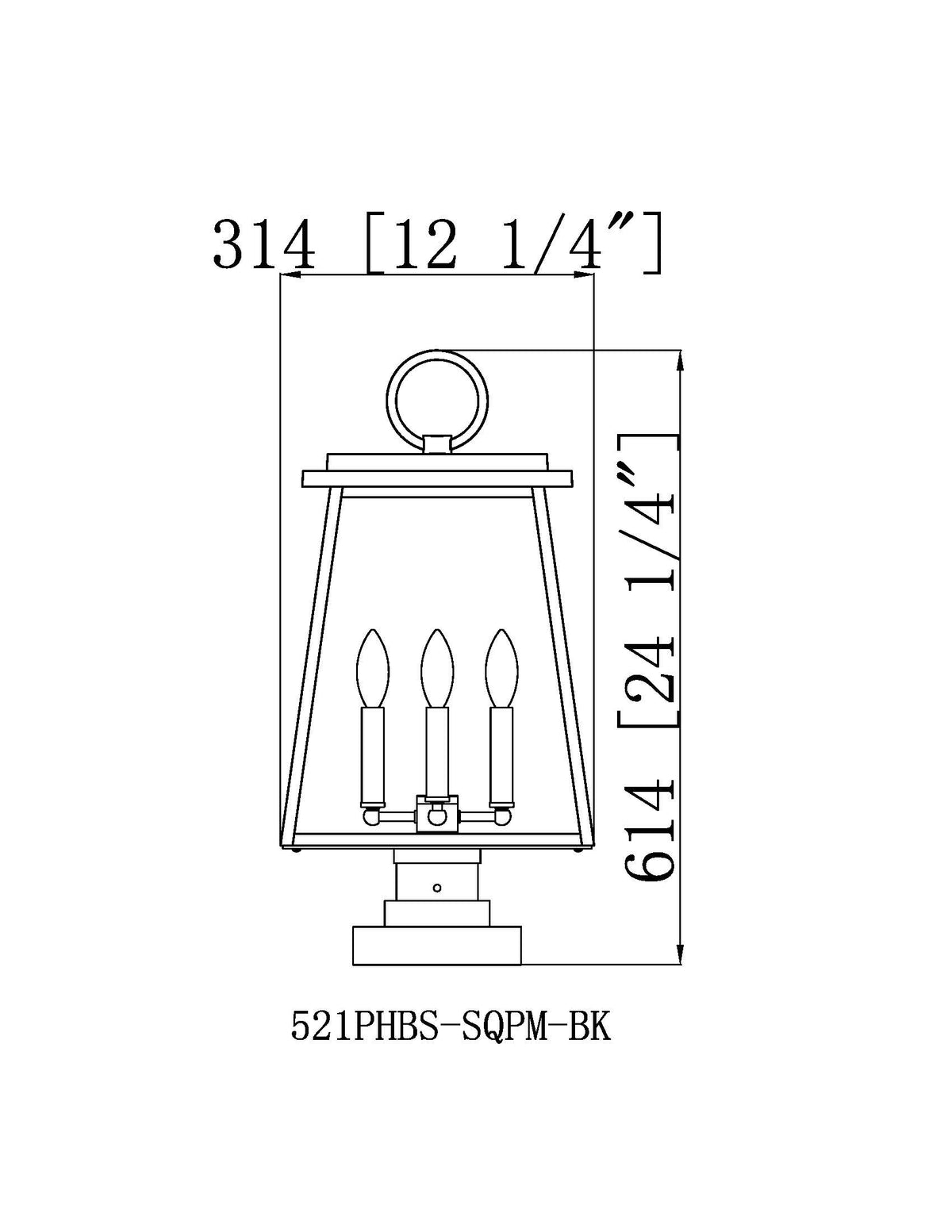 Broughton 4 Light Outdoor Pier Mounted Fixture