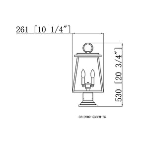 Broughton 2 Light Outdoor Pier Mounted Fixture