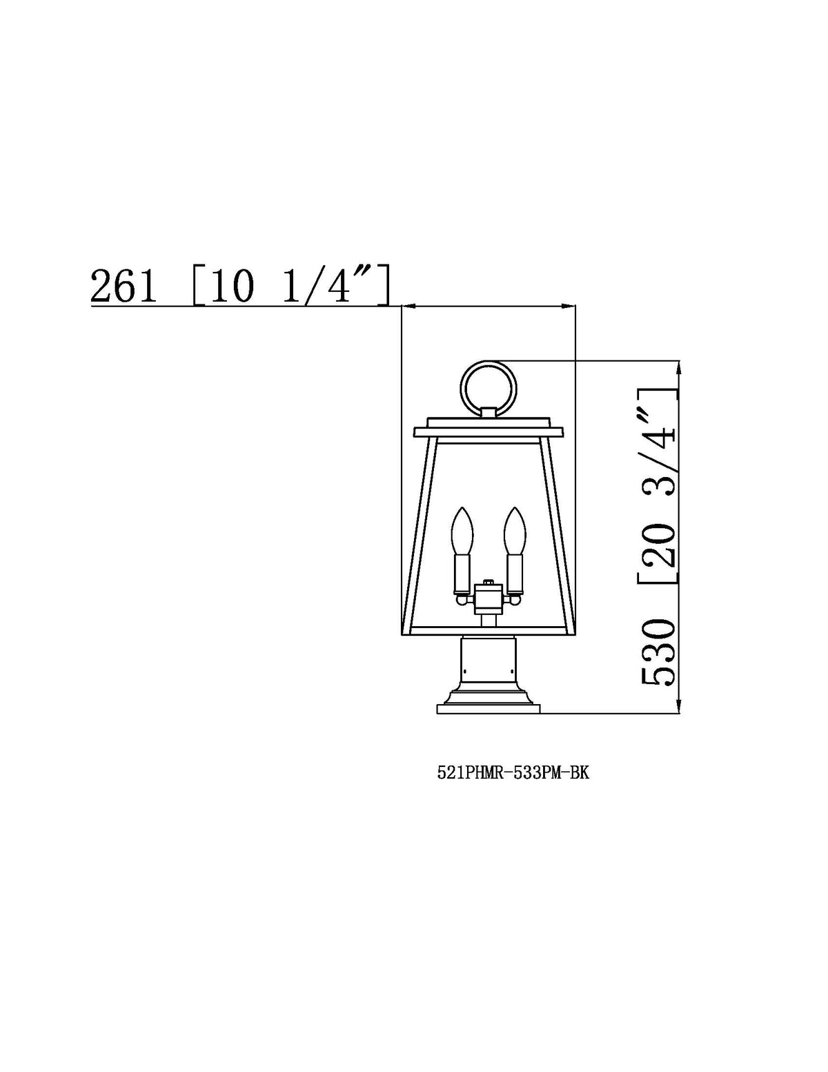 Broughton 2 Light Outdoor Pier Mounted Fixture