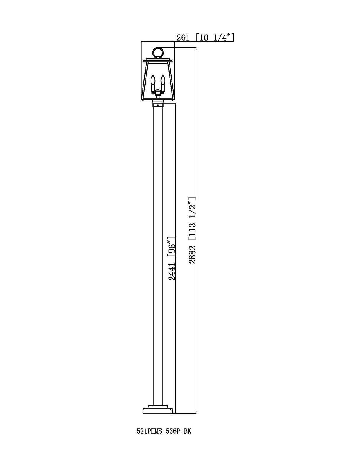 Broughton 2 Light Outdoor Post Mounted Fixture