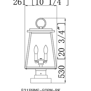 Broughton 2 Light Outdoor Pier Mounted Fixture
