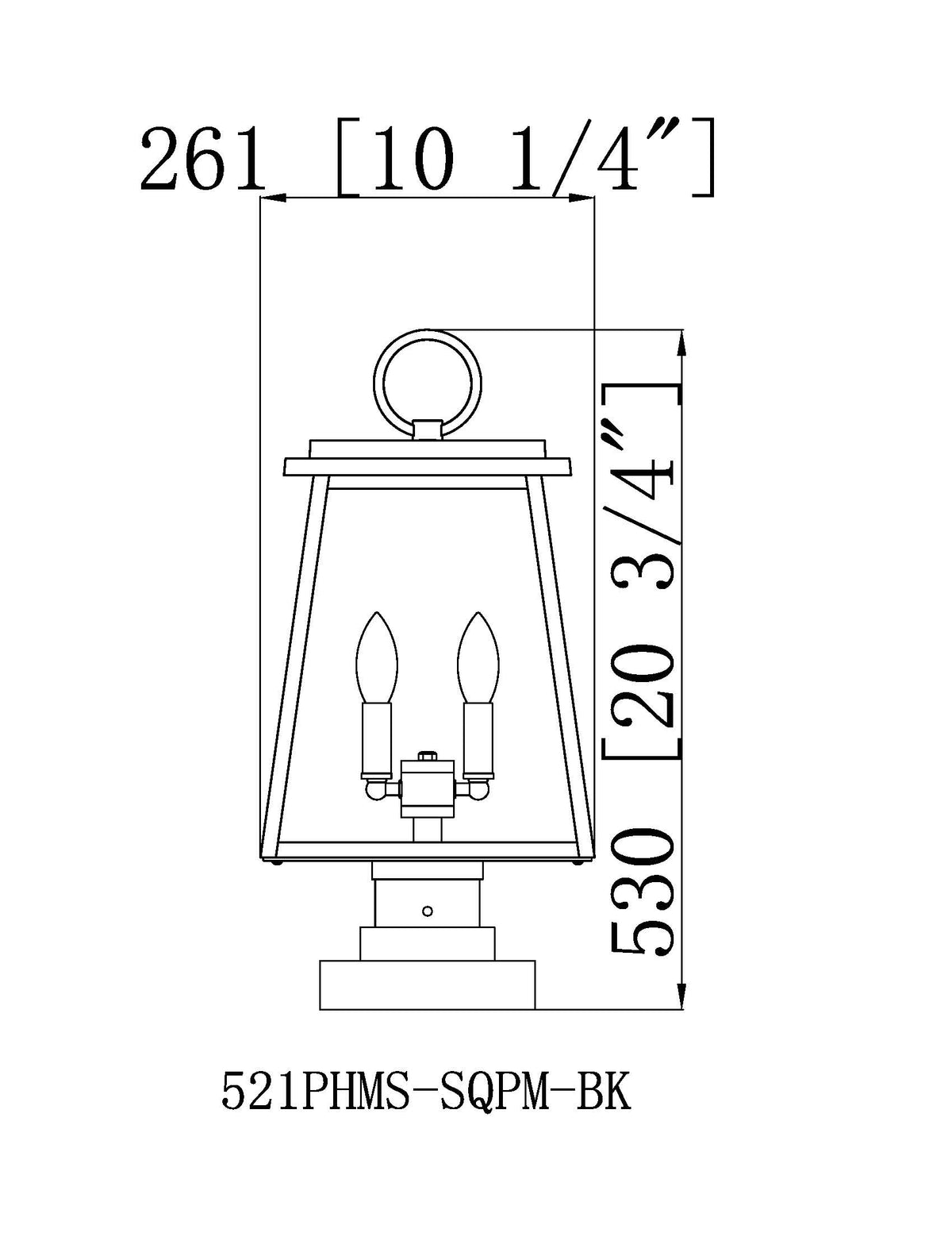 Broughton 2 Light Outdoor Pier Mounted Fixture