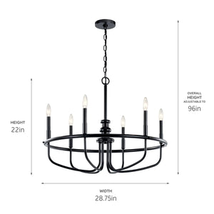 Capitol Hill Chandelier 6Lt