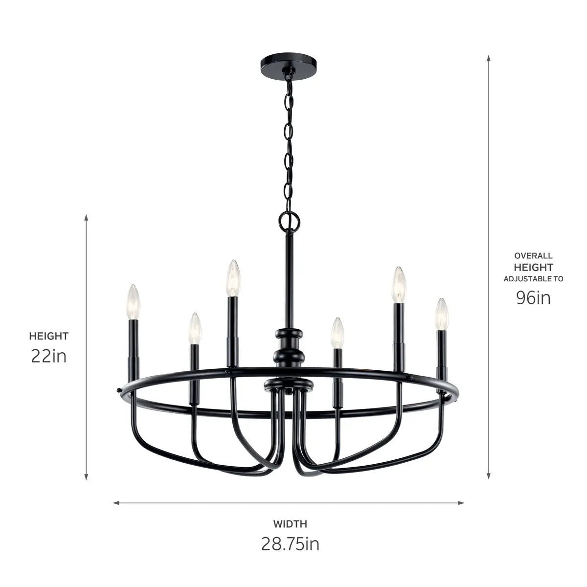 Capitol Hill Chandelier 6Lt