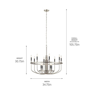Capitol Hill Chandelier 12Lt