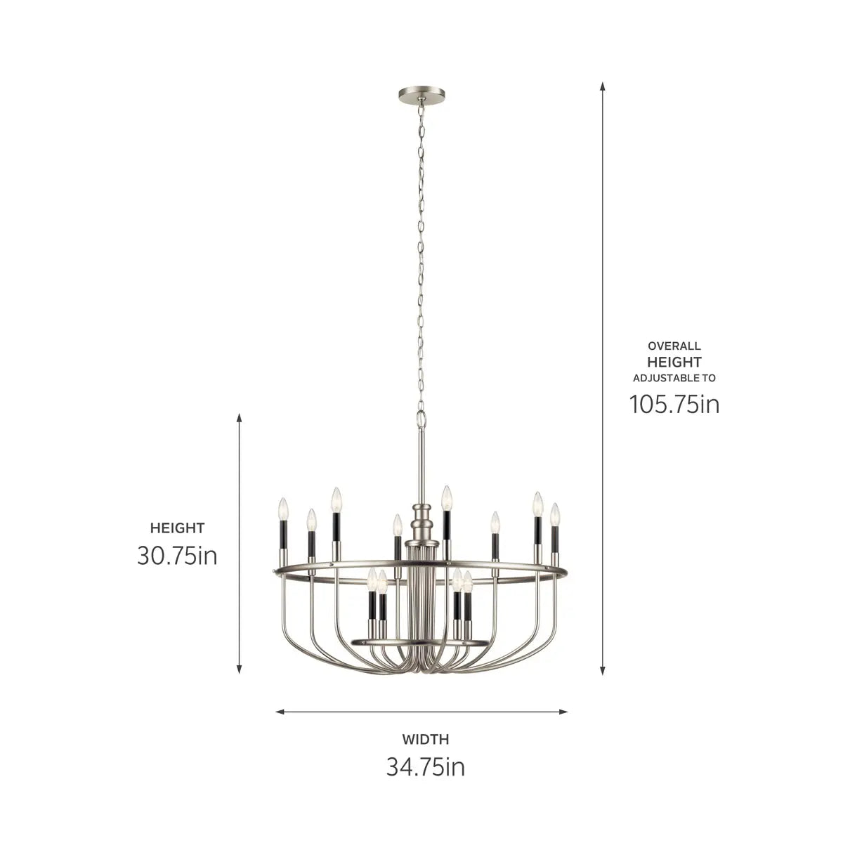 Capitol Hill Chandelier 12Lt