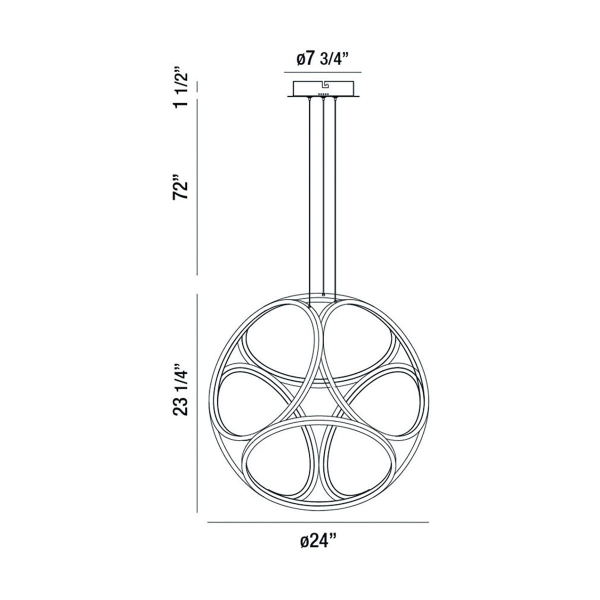 Glenview 24" Integrated LED Pendant