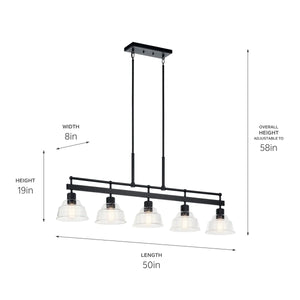 Eastmont Linear Chandelier 5Lt