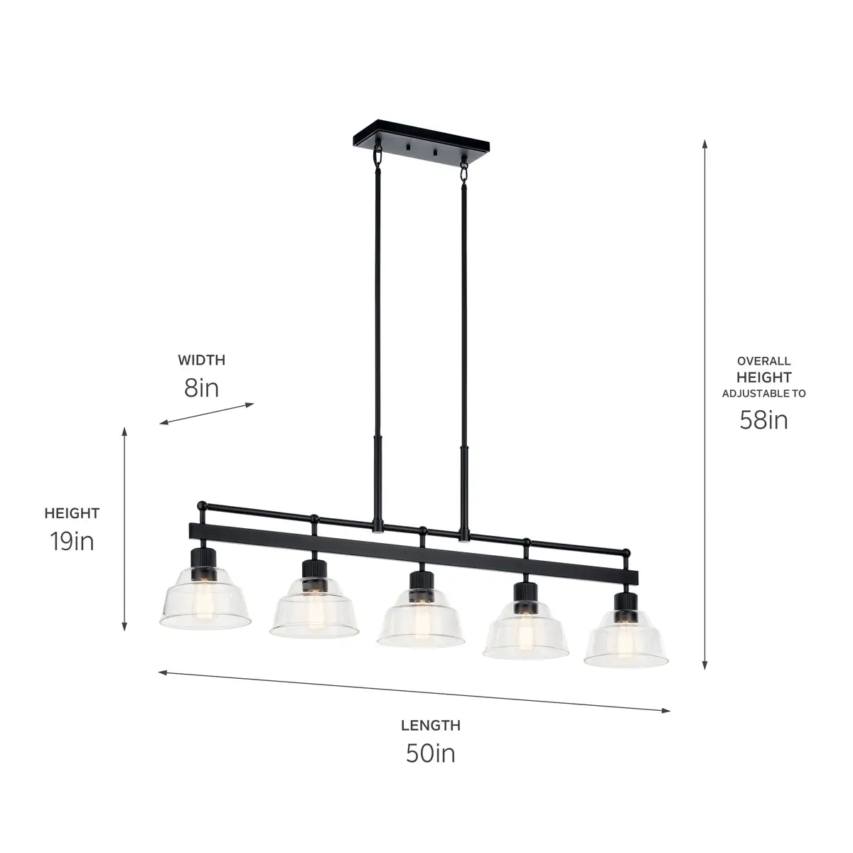 Eastmont Linear Chandelier 5Lt