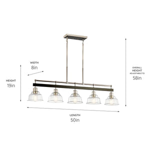 Eastmont Linear Chandelier 5Lt
