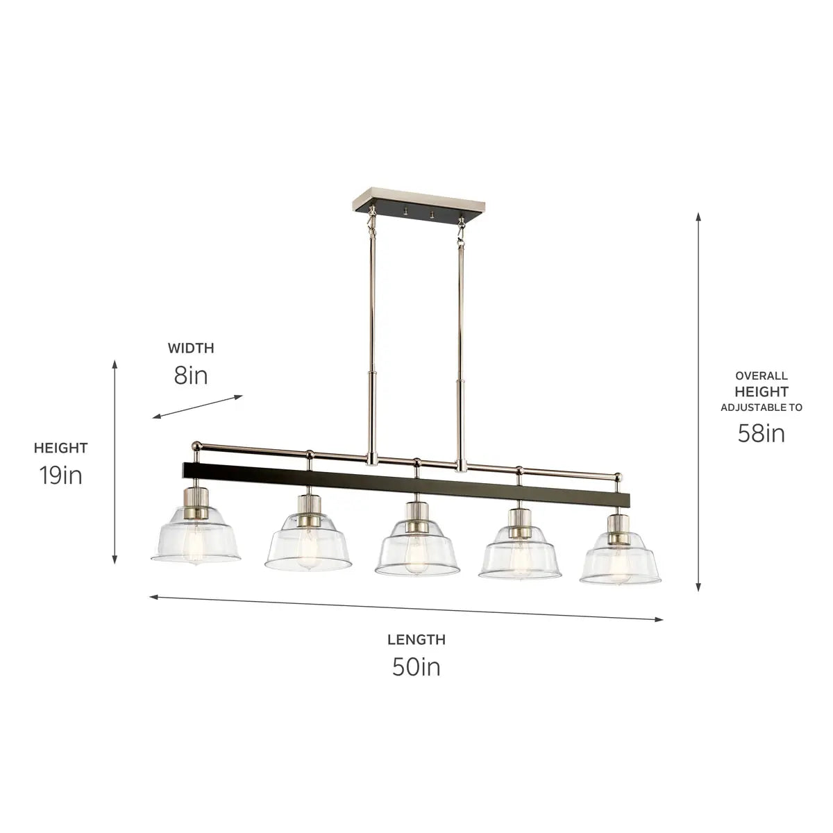 Eastmont Linear Chandelier 5Lt