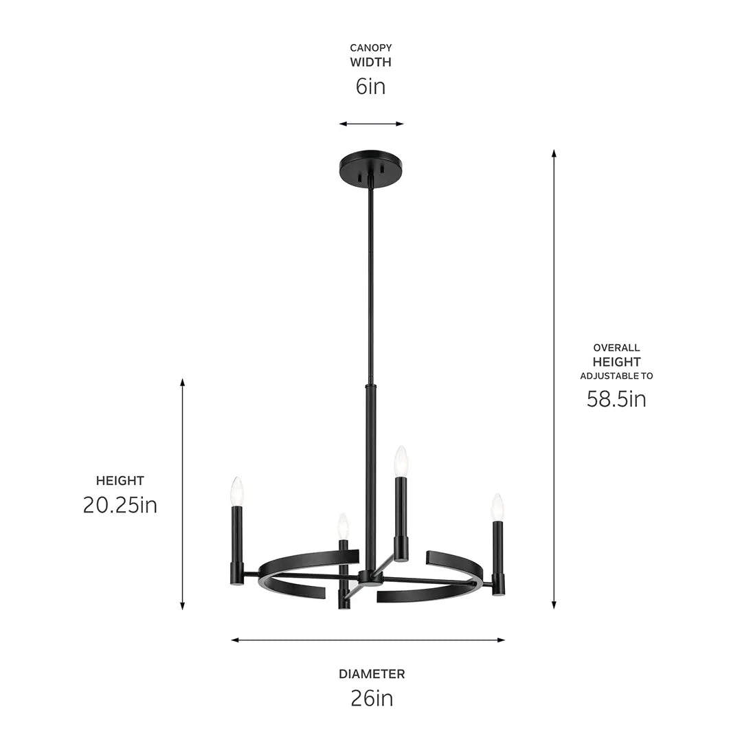 Tolani Chandelier 4Lt