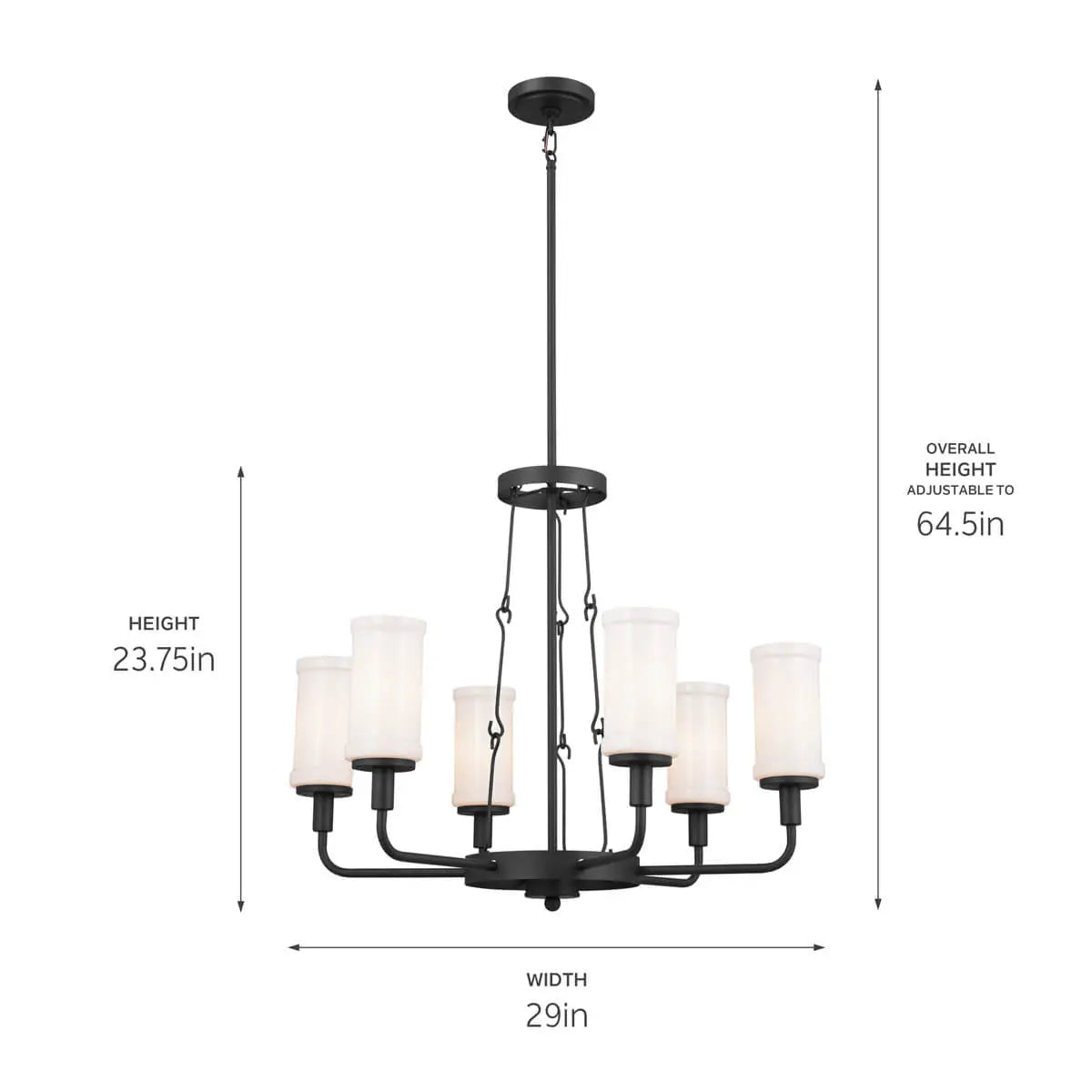 Vetivene Chandelier 6Lt