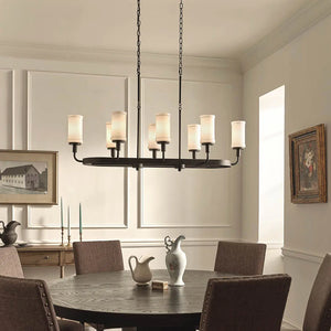 Vetivene Linear Chandelier 8Lt