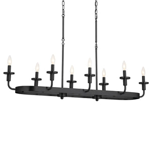 Vetivene Linear Chandelier 8Lt