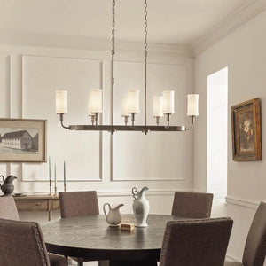 Vetivene Linear Chandelier 8Lt