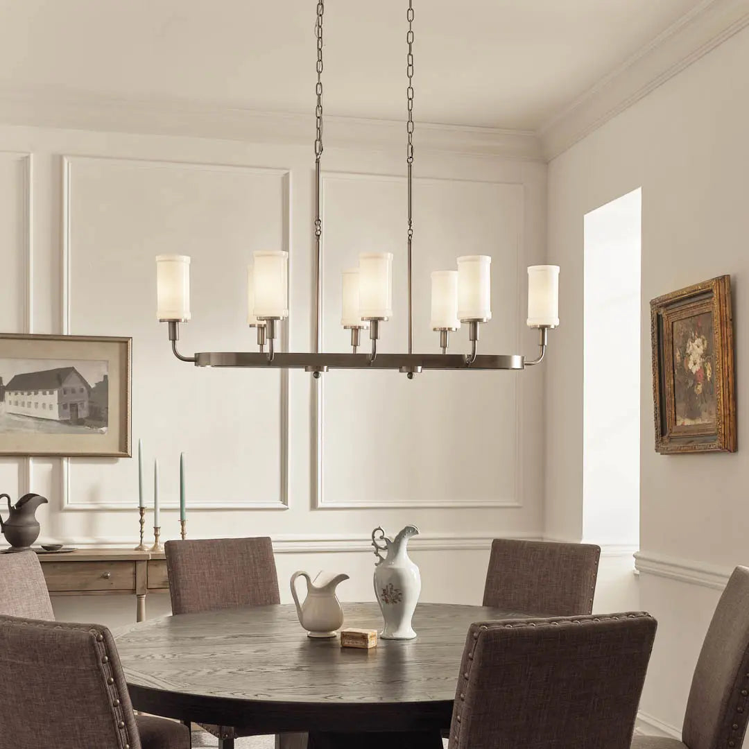 Vetivene Linear Chandelier 8Lt