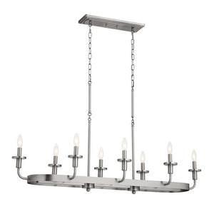 Vetivene Linear Chandelier 8Lt