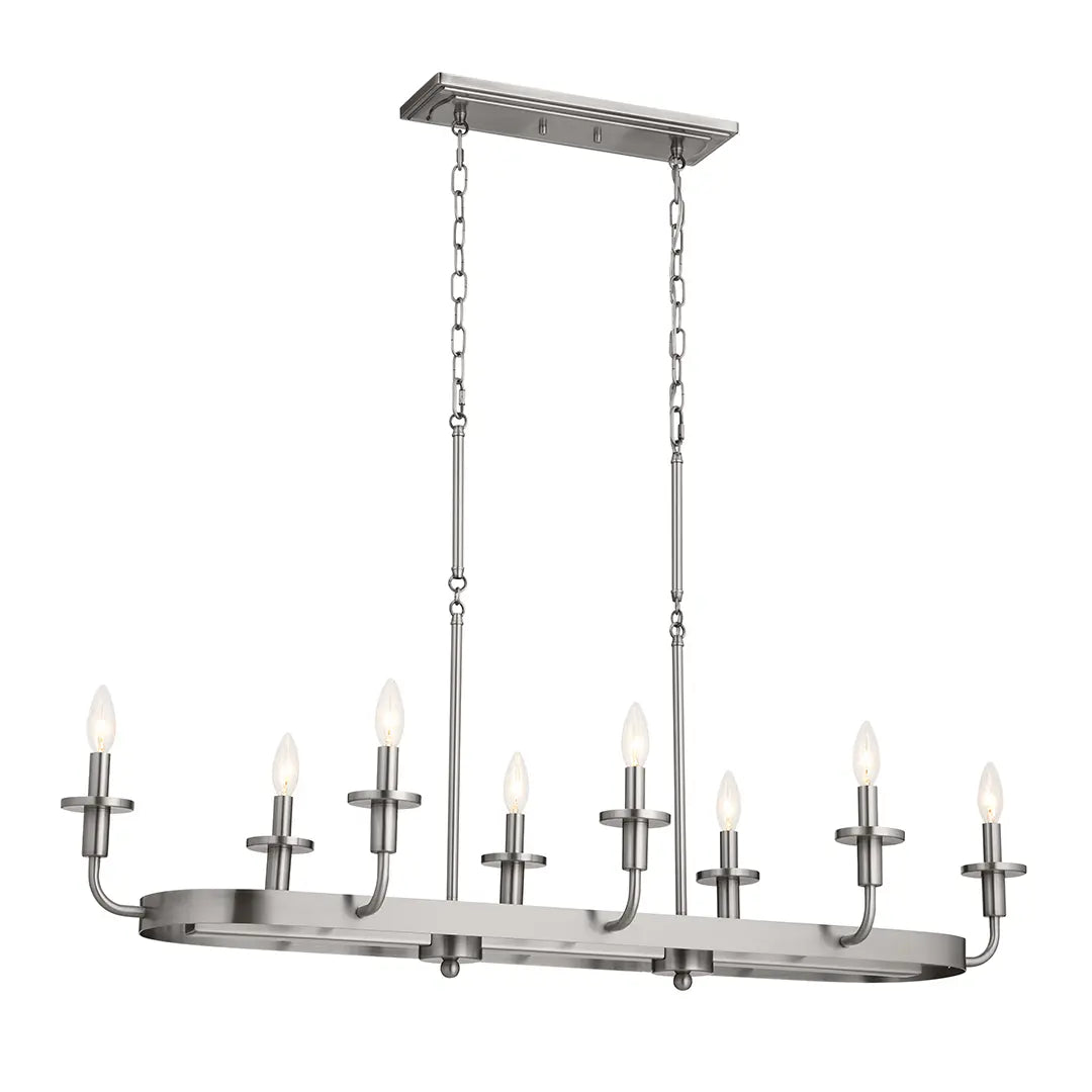 Vetivene Linear Chandelier 8Lt