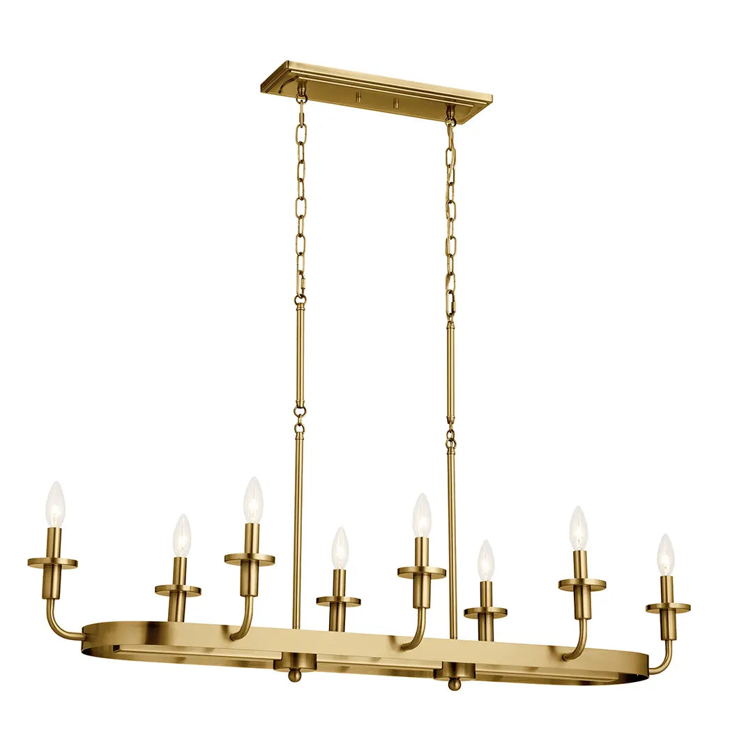 Vetivene Linear Chandelier 8Lt