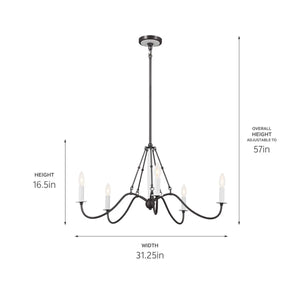 Freesia Chandelier 5Lt