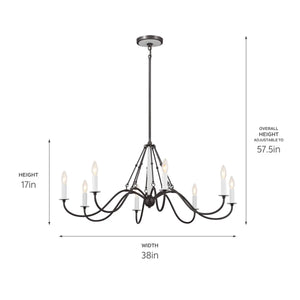Freesia Chandelier 8Lt