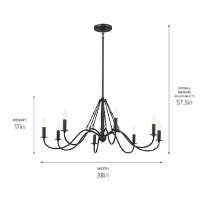 Freesia Chandelier 8Lt