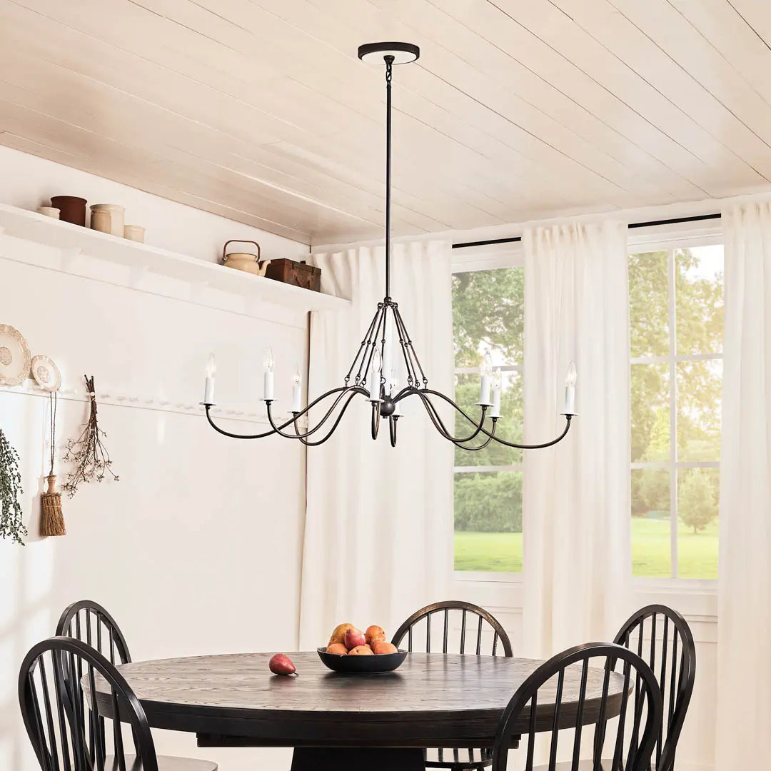 Freesia Oval Chandelier 8Lt