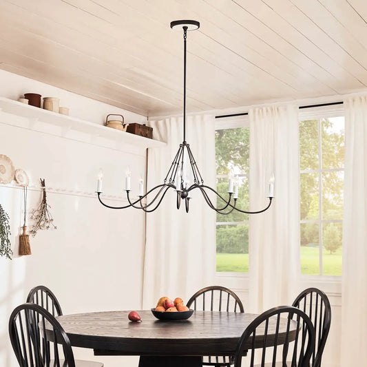 Freesia Oval Chandelier 8Lt
