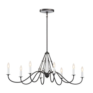 Freesia Oval Chandelier 8Lt