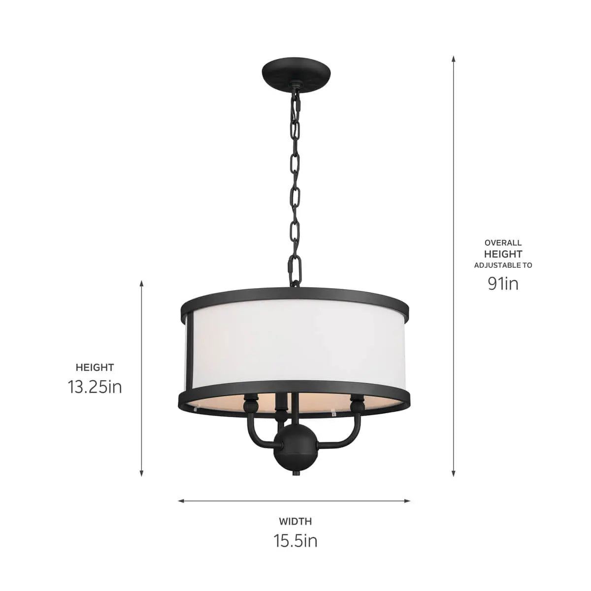 Heddle Chandelier/Semi Flush 3Lt
