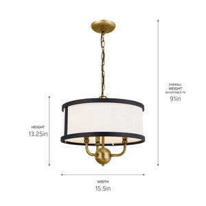 Heddle Chandelier/Semi Flush 3Lt