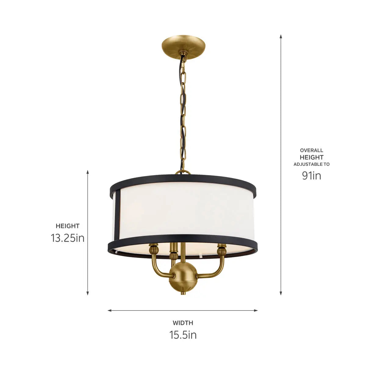 Heddle Chandelier/Semi Flush 3Lt