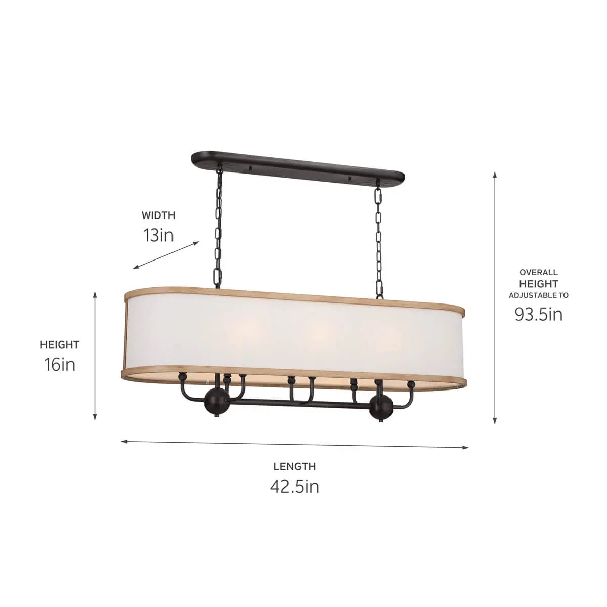 Heddle Linear Chandelier 8Lt