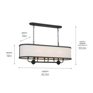 Heddle Linear Chandelier 8Lt