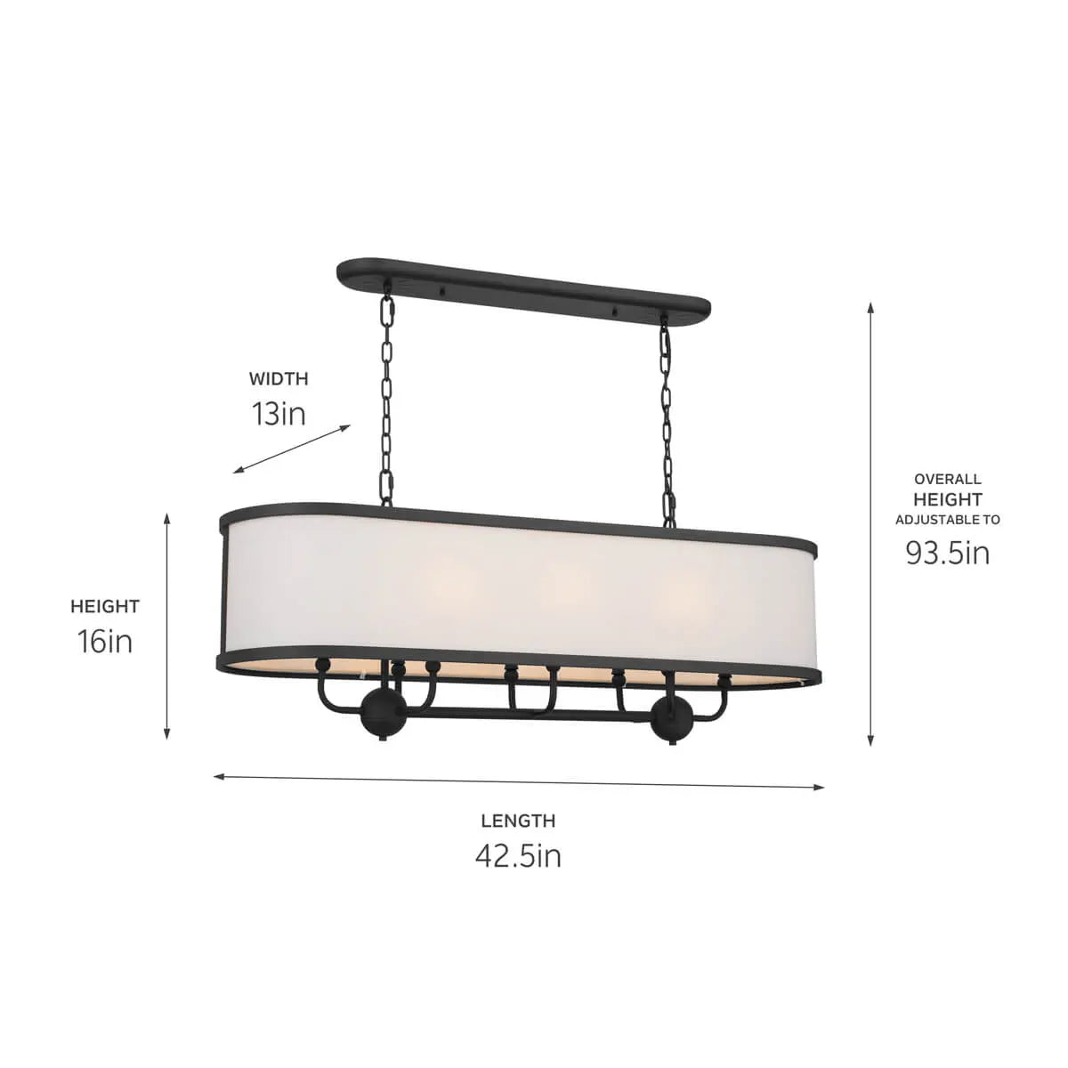 Heddle Linear Chandelier 8Lt