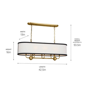 Heddle Linear Chandelier 8Lt