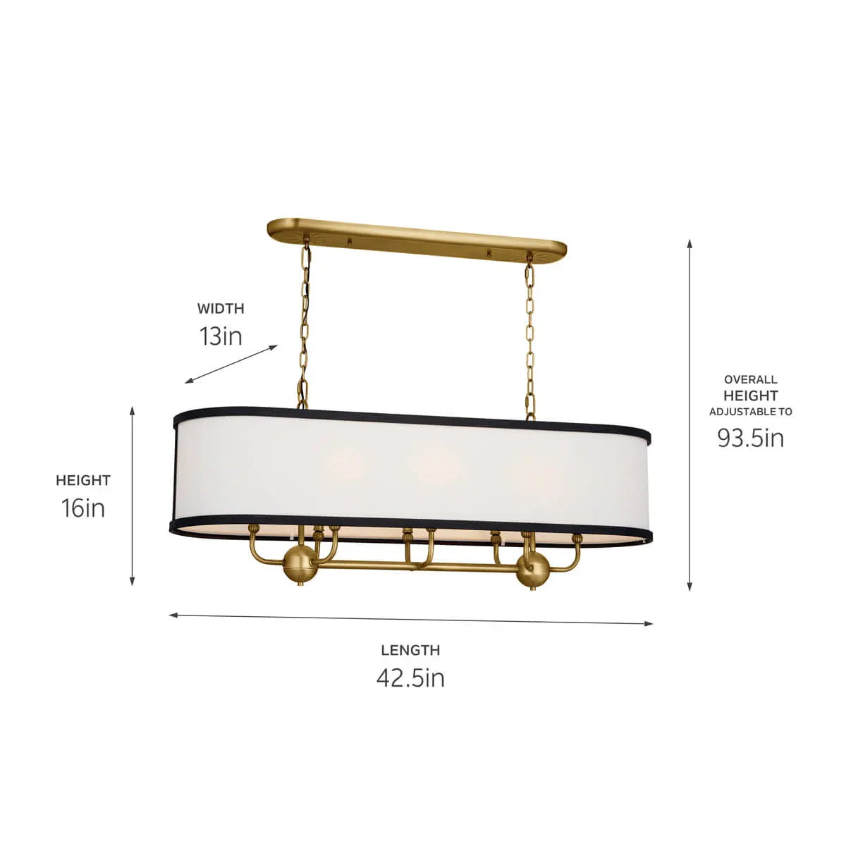 Heddle Linear Chandelier 8Lt