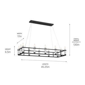 Rosalind Linear Chandelier 12Lt