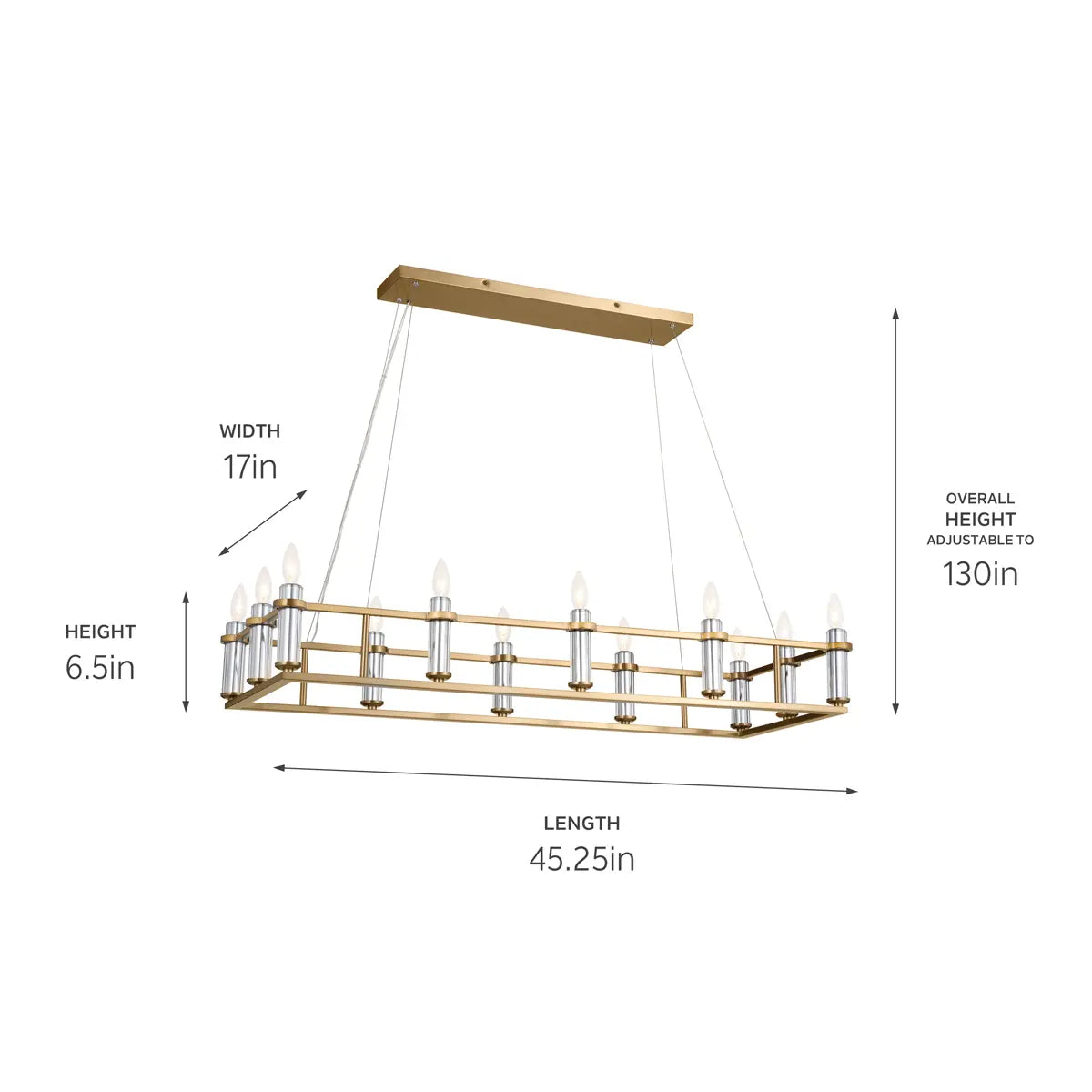 Rosalind Linear Chandelier 12Lt