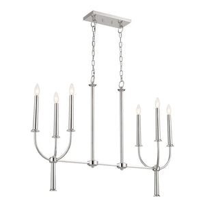 Florence Linear Chandelier 6Lt
